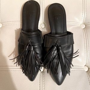 Tassel Mule Slip Ons